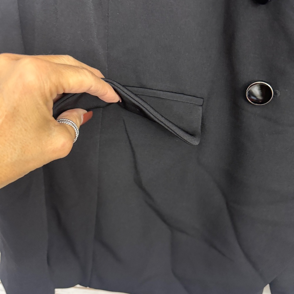 Susan Graver Black Double Breasted Career Blazer Jacket NWOT - Picture 3 of 8